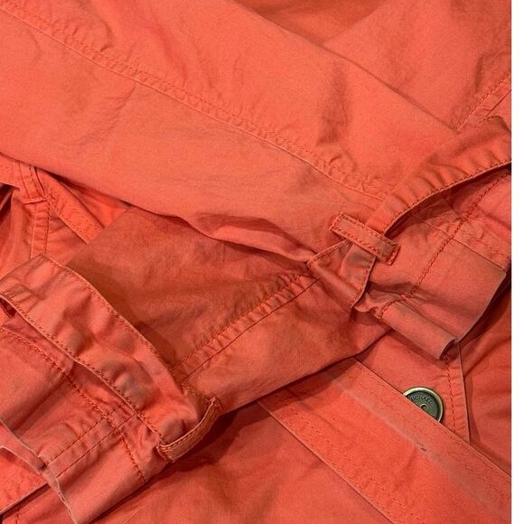 Michael by Michael Kors Orange/Coral Trench Rain Lightweight Coat Sz.Medium GUC - Picture 2 of 16